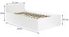 AKORD CLP Tárolós Ágy Laminált Fehér 90x200