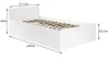 AKORD CLP Tárolós Ágy Laminált Fehér 90x200