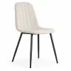 AKORD LUMO kárpitozott szék bársony bézs fekete lábakkal