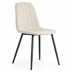   AKORD LUMO kárpitozott szék bársony bézs fekete lábakkal