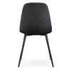 AKORD LUMO kárpitozott szék welúr fekete fekete lábakkal