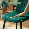 AKORD LUMO Kárpitozott Szék Bársony Palackzöld Fekete Lábakkal