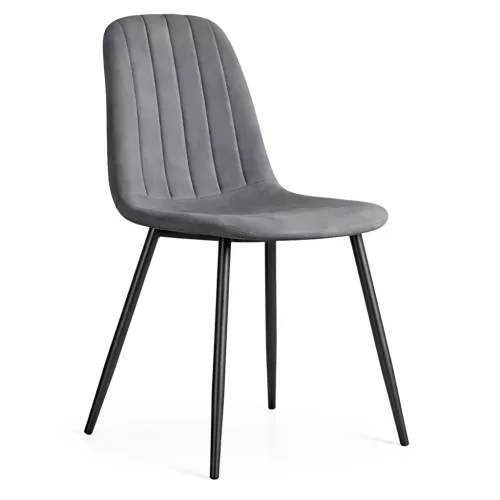 AKORD LUMO kárpitozott szék welúr sötét grafit fekete lábakkal