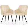 AKORD LUXANO kárpitozott szék welúr bézs fekete lábakkal