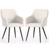 AKORD LUXANO kárpitozott szék Lumos anyag krém fekete lábakkal
