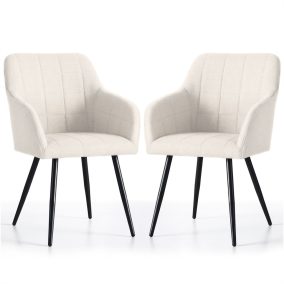   AKORD LUXANO kárpitozott szék Lumos anyag krém fekete lábakkal