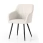   AKORD LUXANO kárpitozott szék Lumos anyag krém fekete lábakkal