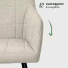 AKORD Furniture Factory LUXANO kárpitozott szék Lumos anyag bézs fekete lábak négyzetes steppelés