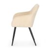 AKORD LUXANO kárpitozott szék welúr bézs fekete lábakkal
