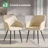 AKORD LUXANO kárpitozott szék welúr bézs fekete lábakkal