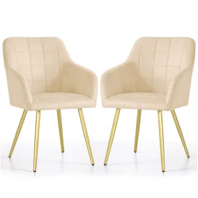   AKORD Furniture Factory LUXANO kárpitozott szék welúr bézs arany lábakkal