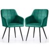 AKORD LUXANO Kárpitozott Szék Bársony Palackzöld Fekete Lábakkal