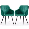 AKORD LUXANO Kárpitozott Szék Bársony Palackzöld Fekete Lábakkal