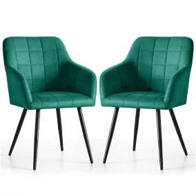   AKORD LUXANO Kárpitozott Szék Bársony Palackzöld Fekete Lábakkal