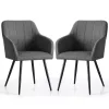 AKORD LUXANO kárpitozott szék Lumos anyag sötét grafit fekete lábakkal