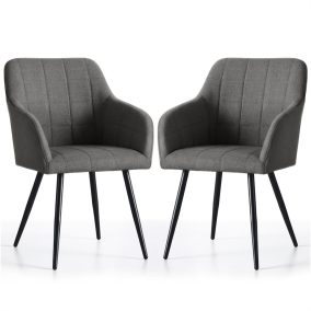   AKORD LUXANO kárpitozott szék Lumos anyag sötét grafit fekete lábakkal