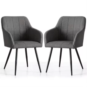   AKORD LUXANO kárpitozott szék Lumos anyag sötét grafit fekete lábakkal