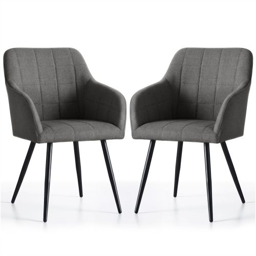 AKORD LUXANO kárpitozott szék Lumos anyag sötét grafit fekete lábakkal