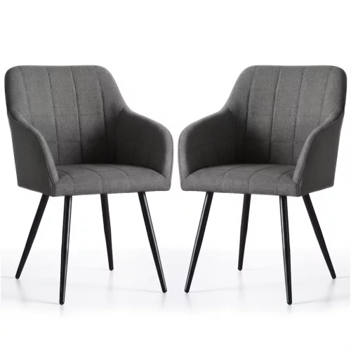 AKORD LUXANO kárpitozott szék Lumos anyag sötét grafit fekete lábakkal