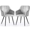 AKORD LUXANO Kárpitozott Szék Welúr Szürke Fekete Lábakkal