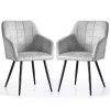 AKORD LUXANO Kárpitozott Szék Welúr Szürke Fekete Lábakkal