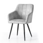   AKORD LUXANO Kárpitozott Szék Welúr Szürke Fekete Lábakkal