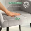AKORD LUXANO Kárpitozott Szék Welúr Szürke Fekete Lábakkal
