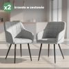 AKORD LUXANO Kárpitozott Szék Welúr Szürke Fekete Lábakkal