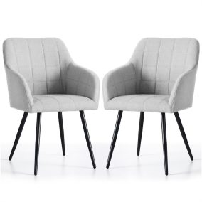   AKORD LUXANO Kárpitozott Szék Lumos Világosszürke Fekete Lábakkal