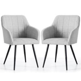   AKORD LUXANO Kárpitozott Szék Lumos Világosszürke Fekete Lábakkal