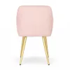AKORD LUXANO Kárpitozott Szék Welúr Púder Rózsaszín Arany Lábakkal