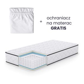   AKORD Rugós Matrac Huzattal 100x200 cm H3 Fehér 24 cm Magas