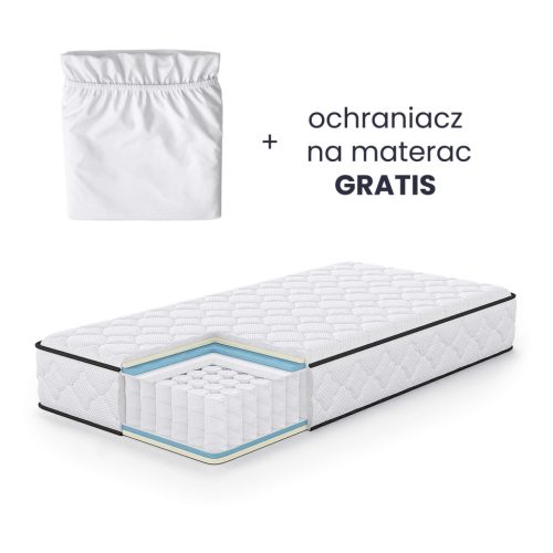 AKORD Rugós Matrac Huzattal 100x200 cm H3 Fehér 24 cm Magas