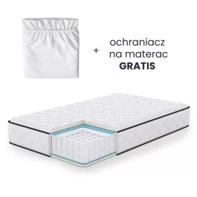   AKORD Furniture Factory rugós matrac védőhuzattal 120x200 cm H3 fehér 24 cm magas