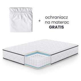   AKORD rugós matrac védőhuzattal 140x190 cm H3 fehér 24 cm magas