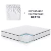 AKORD Furniture Factory rugós matrac védőhuzattal 180x200 cm H3 fehér 24 cm magas