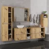 AKORD VAMI W35 Fali Fürdőszobai Szekrény Artisan Tölgy Kasmír