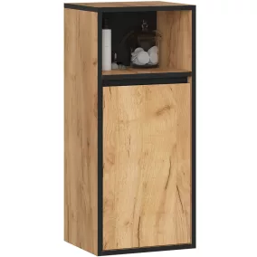   AKORD VAMI W35 Fali Fürdőszobai Szekrény Craft Tölgy-Fekete