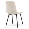 AKORD MILO Kárpitozott Szék Bézs Bársony Fekete Lábakkal Steppelt Mintával