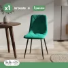 AKORD MILO Kárpitozott Étkezőszék Velúr Palackzöld Fekete Lábakkal