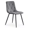 AKORD MILO Kárpitozott Étkezőszék Velúr Sötét Grafit Fekete Lábakkal