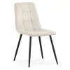 AKORD NERO Étkezőszék Bársony Bézs Fekete Lábakkal Steppelt
