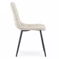   AKORD NERO Étkezőszék Bársony Bézs Fekete Lábakkal Steppelt