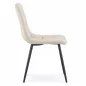   AKORD NERO Étkezőszék Bársony Bézs Fekete Lábakkal Steppelt