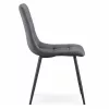 AKORD NERO Étkezőszék Welúr Sötétszürke Fekete Lábakkal Steppelt