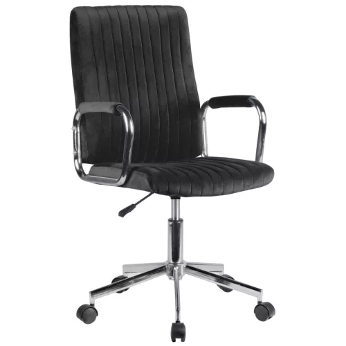 AKORD FD-24 Ergonomikus Velúr Irodai Szék Fekete