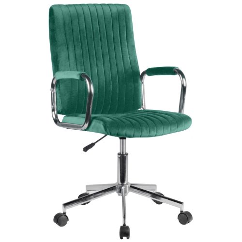 AKORD FD-24 Ergonomikus Irodai Szék Palackzöld Velúr