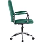 AKORD FD-24 Ergonomikus Irodai Szék Palackzöld Velúr