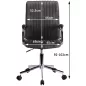 AKORD FD-24 Ergonomikus Velúr Irodai Szék Fekete