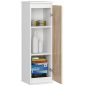 AKORD CLP Fali Vitrin W30 Laminált Fehér-Sonoma